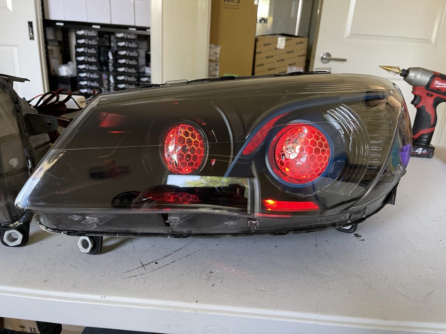 VF Commodore Demon Eye Headlights Switchback Lighting
