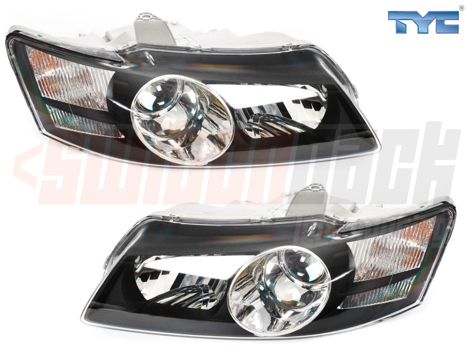 Projector Headlights Black (VY Calais) Switchback Lighting