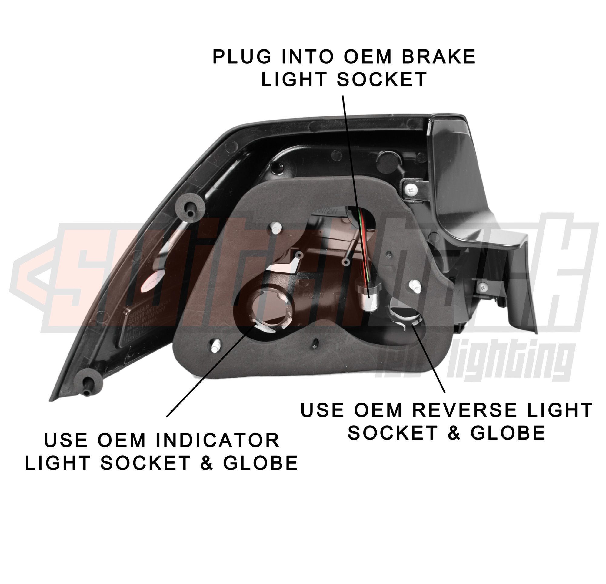 VE Sedan LED Tail Lights (Black) - Image 5