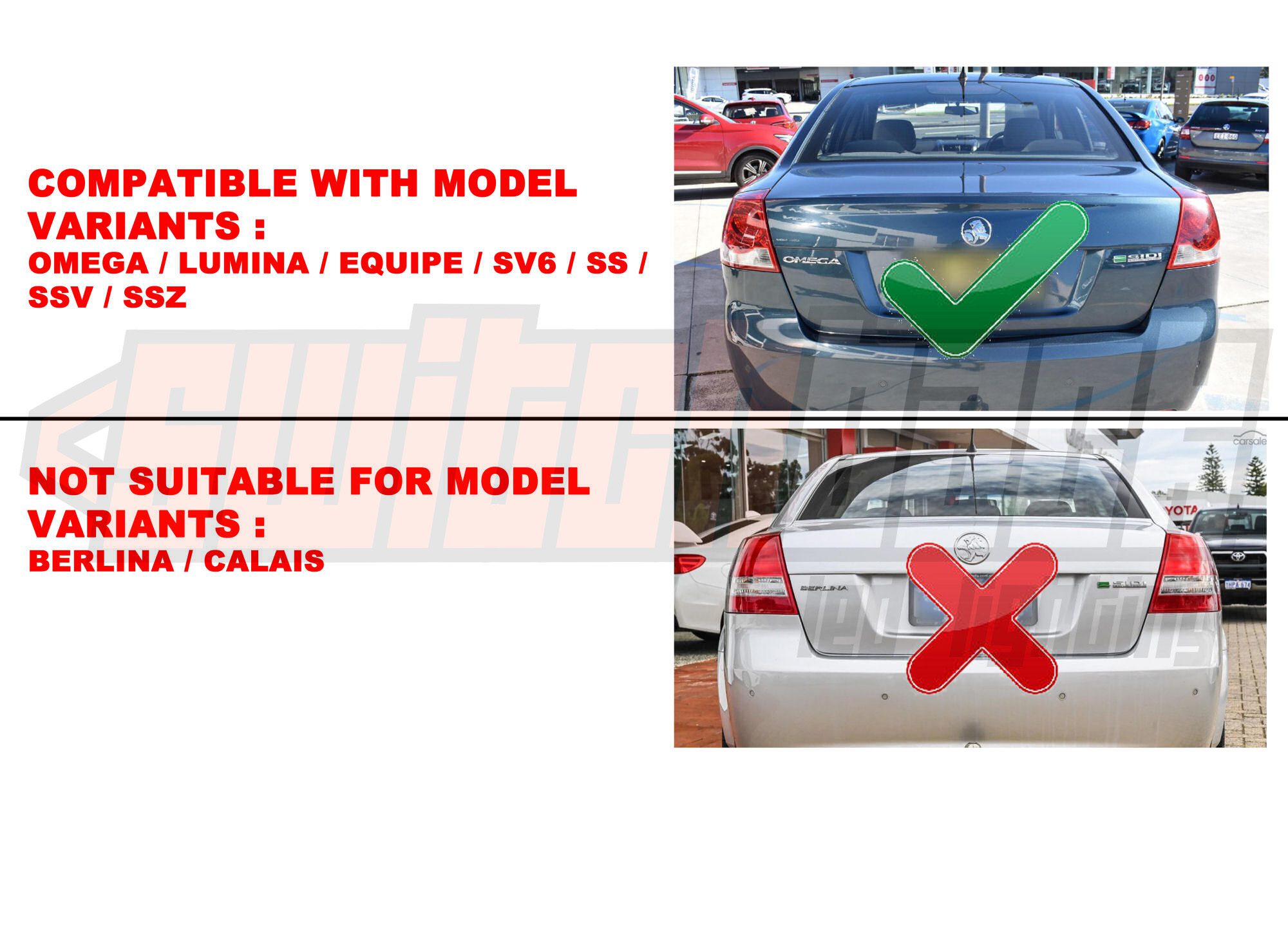 VE Sedan LED Tail Lights (Black) - Image 6