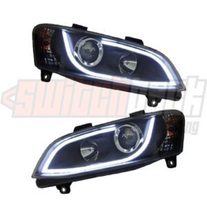 DRL Projector Headlights - Black (VE SERIES 2)