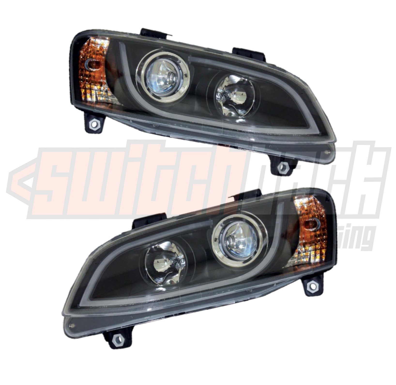 DRL Projector Headlights - Black (VE SERIES 2) - Image 2